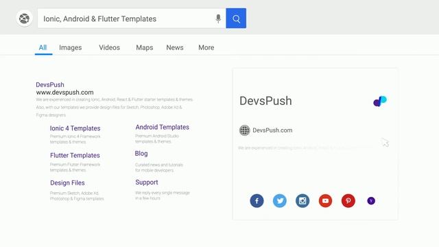 Welcome to DevsPush.com - Premium Ionic, Flutter & Android Starter Templates