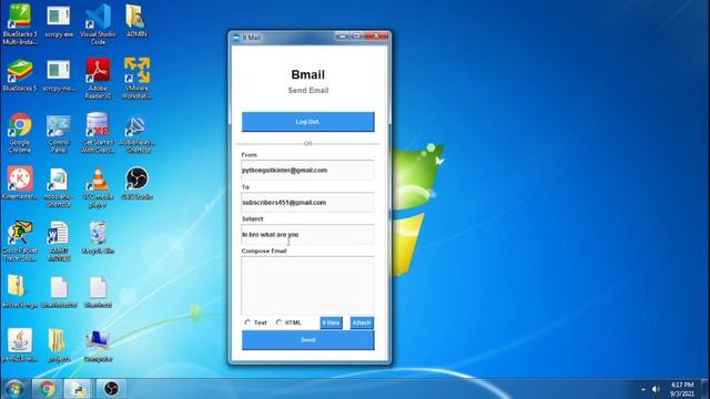 Bmail - Email Sender written in Python (tkinter)