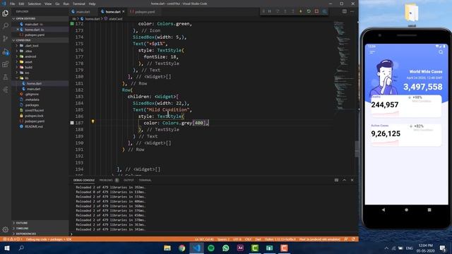 How to Make Covid 19 App in Flutter - SpeedCode