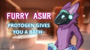 [Furry ASMR] Protogen gives you a shower and cleans you~ (Scrubbing and rubbing fur noises)