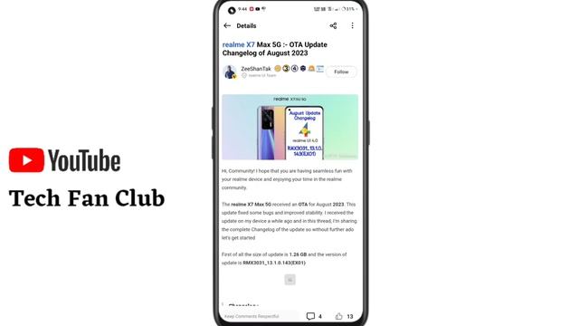 Realme New Update - Realme UI 4.0 & T Edition Stable Update August 2023