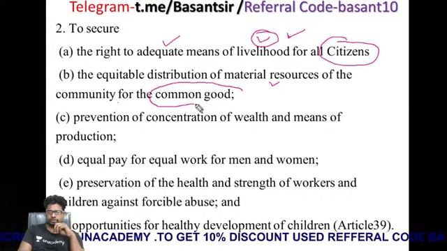 DPSP of the Constitution  CPSEASOOASCTBED  BASANT SIR