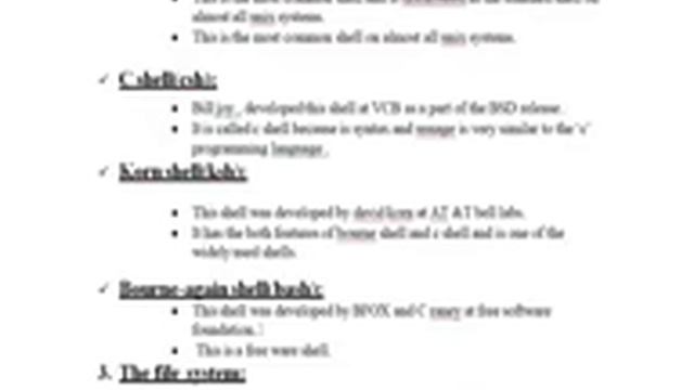 Basic Concepts of Unix in English