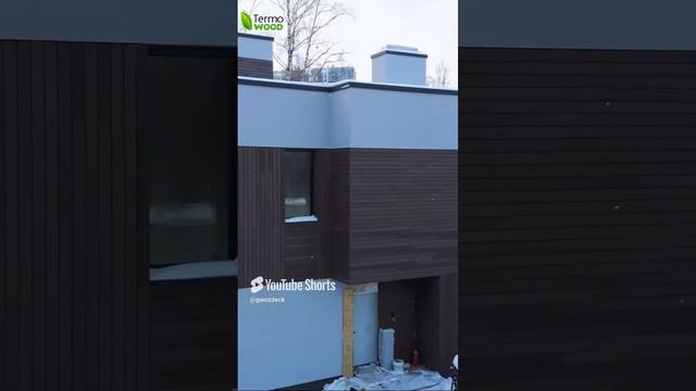 Фасад на скрытый крепеж. Вертикальный монтаж. #строительство #фасад #саморезы #планкен #shorts