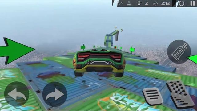 Lamborghini Green Sport Car - Imposible Mega Ramps - Game Android | Gal Gaming смотреть онлайн
