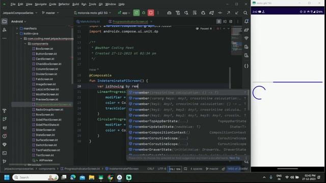 How to Implement Progress Bar Indicator in Jetpack Compose | Android Studio Tutorial