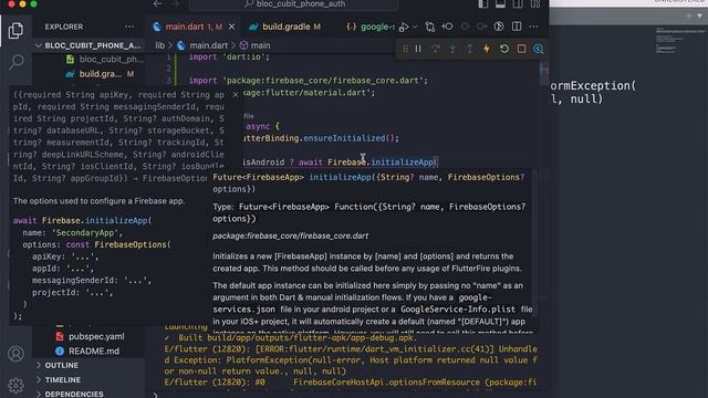 [Solved] Unhandled Exception: PlatformException(null-error, Host platform returned null) firebase