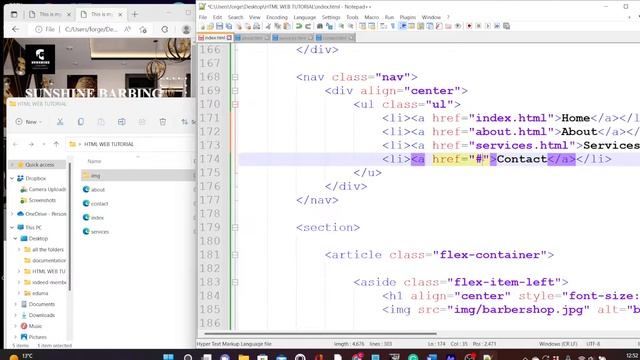 How to link menu pages in HTML #linkpagestogetherinhtml