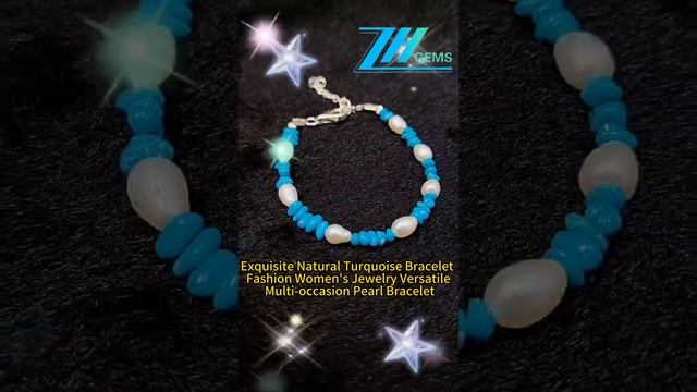 GN-20241024-03 Exquisite Natural Turquoise Bracelet Fashion Women's Jewelry Versatile Multi-occasion