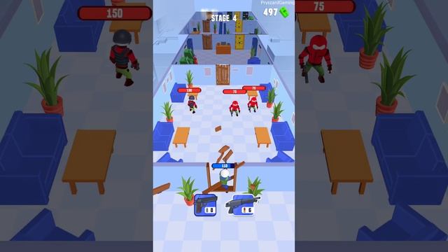 Door Kick Action - Gameplay Walkthrough Part 1 Tutorial Levels 1-2 Stick Doors Kicker (iOS, Android смотреть онлайн