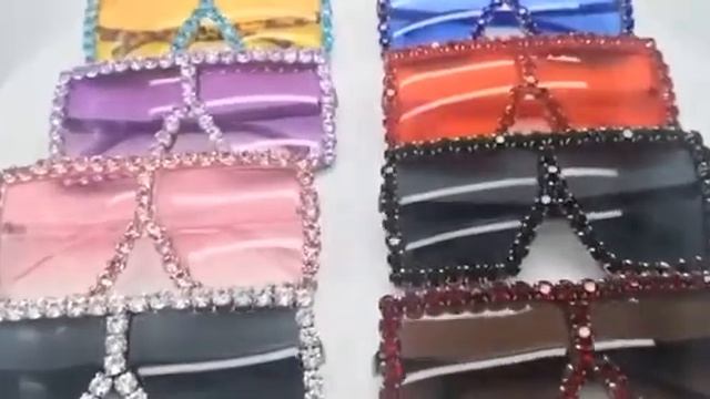 Большие солнцезащитные очки женские 2020 новые модные uv400 с бриллиантами квадратные  Алиэкспресс смотреть онлайн