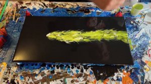 ‘69 Dodge Coronet Super Bee! Green Fluid Acrylic Dutch Pour Painting!