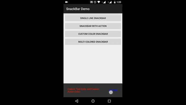 Android SnackBar Using Design Support Library Demo смотреть онлайн