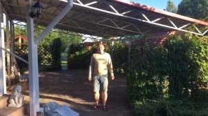 Навес металлический односкатный, покрытие металлочерепица