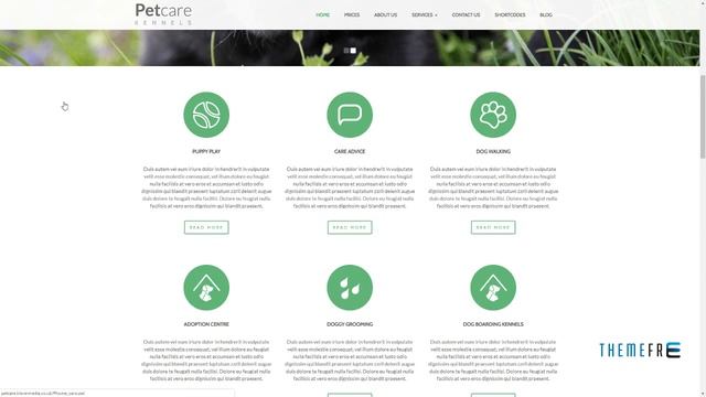 PetCare Dog Kennels WordPress Theme Hiawatha Dallas смотреть онлайн