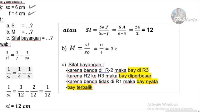 Pembiasan pada lensa kelas 8