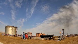 Демонстрация установки по тушению нефтегазовых фонтанов, г. Оренбург, 2021 г.