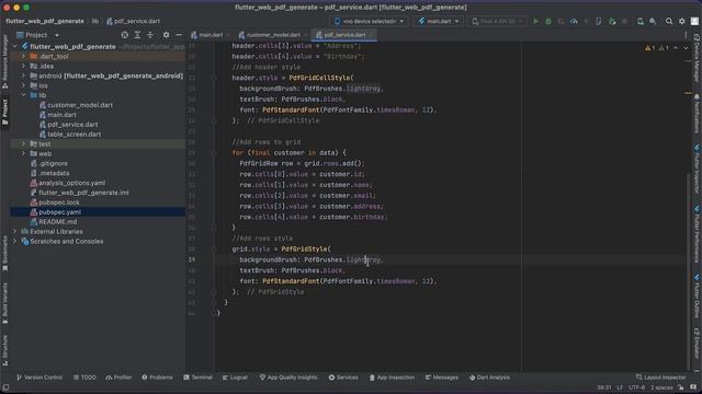 Flutter Web PDF Generate and Download