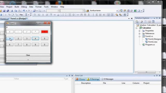 C sharp series - Example: 1.3. Calculator