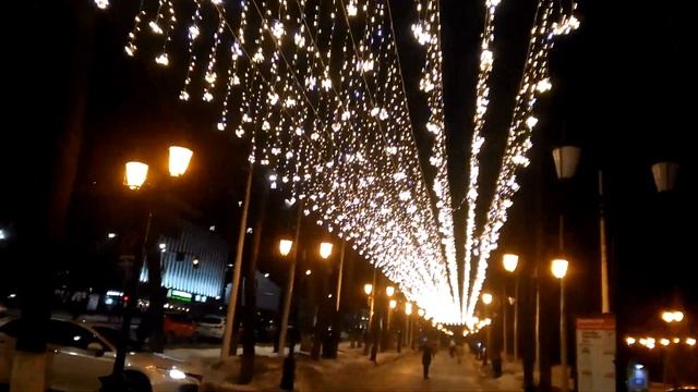 23 12 2023 уфа центр ул ленина ул пушкина театр и колледж бгму. иллюминация праздничная.новости смотреть онлайн