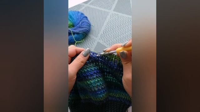Столбик с накидом СПОСОБОМ в галочку крючком