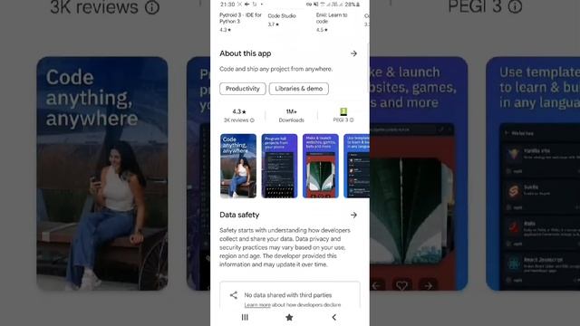 code editor for mobile  | Replit