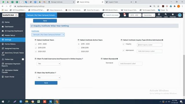 Inquiry settings general and tax settings , Admission URL generator - Inquiry Management - Web смотреть онлайн