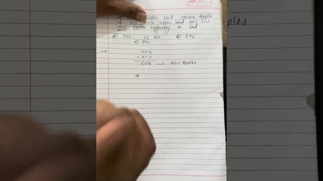 A fruit seller had some apples. He sells 40% apples | Percentage смотреть онлайн