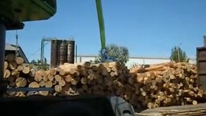 лесной грейфер 1,3 м2   разгрузка вагонов