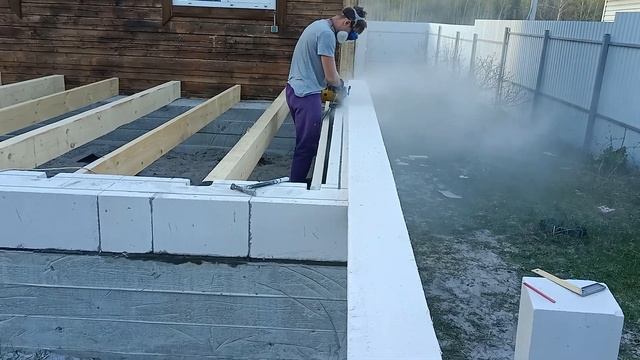 Штробление Газоблока для армирования смотреть онлайн