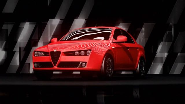 trying a spinning italian alfa romeo sedan red