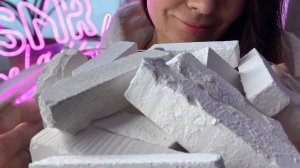 ASMR crunch of Sawn chalk💦 in paste_ 💦Пиленый мел в пасте❤️_🔥#asmr #crunchysounds #eatingsounds
