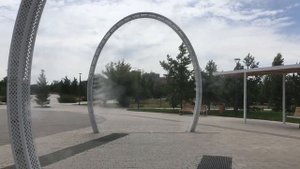 Новый паровой фонтан в Нур-Султан