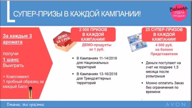 Выгода в ароматах  Программа для представителей AVON смотреть онлайн