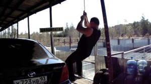 подтягивание на веревке