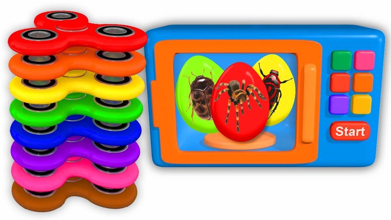 Мультики для детей, волшебная микроволновка и спиннеры, учим цвета смотреть онлайн