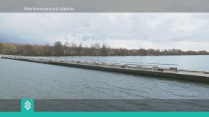 В Меленковском районе продолжается капитальный ремонт понтонного моста через озеро Урвановское
