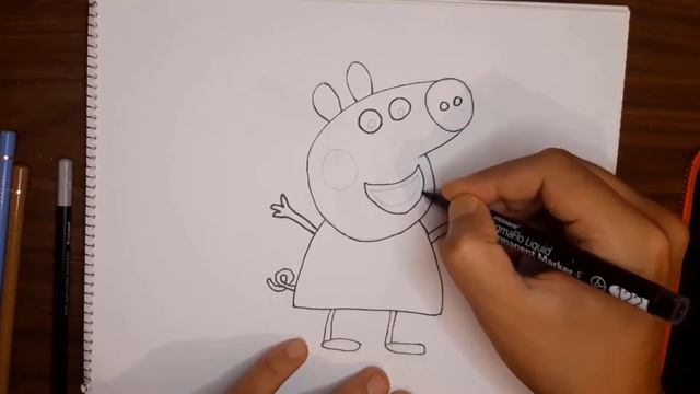 Peppa Pig Drawing Coloring for biginer 2022 смотреть онлайн