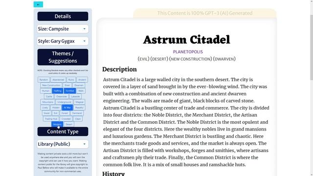 DND City & Town Description Generator using AI смотреть онлайн