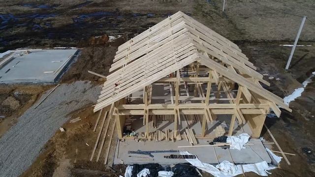 Видео съемка с воздуха. Строительство дома. fotosp.ru смотреть онлайн
