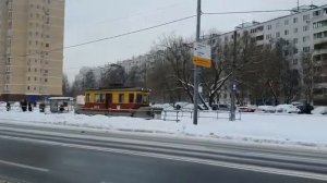 Снегоуборочный трамвай ГС-4 ( КРТТЗ) № 00316. В районе Северное Тушино.