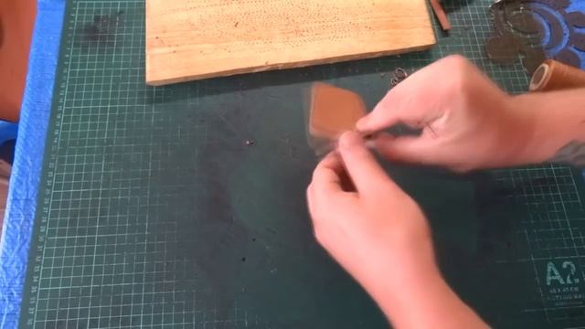 Работа с кожей  Изделие для начинающих  Leather cardholder