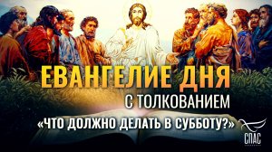 «ЧТО ДОЛЖНО ДЕЛАТЬ В СУББОТУ?» / ЕВАНГЕЛИЕ ДНЯ