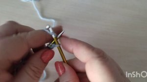 Набор петель с помощью крючка.