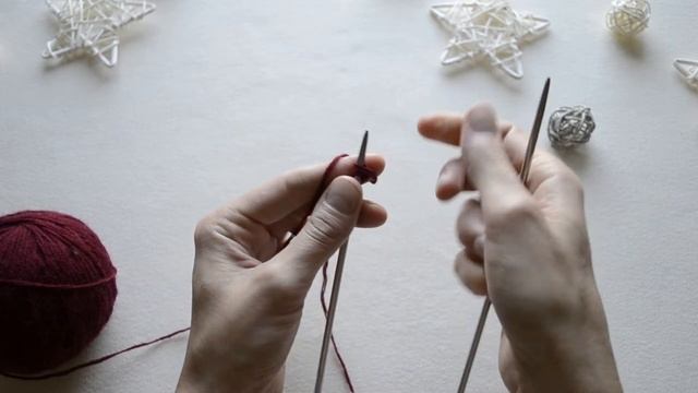 Набор петель на спицах «Плетёный»