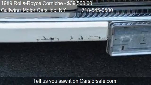 1989 Rolls-Royce Corniche Turbo for sale in Astoria, NY 1110 смотреть онлайн