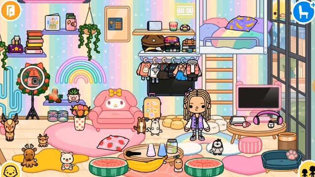 💜~Первое видео~ рум тур+не много лайфхаков💗 смотреть онлайн