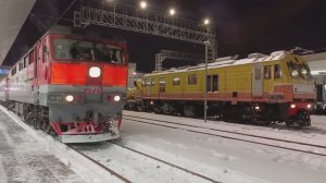 Отправление поезда № 602Я Москва - Рыбинск с Восточного вокзала (19.01.2024)