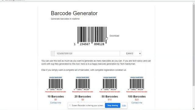 bar code generator смотреть онлайн