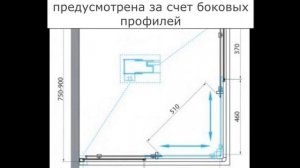 Регулируемый душевой уголок (75-90) см